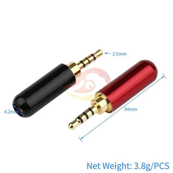 Planet Gates Wholesale Jack 2 5 mm Earphone Plug 4 Pole Audio 2.5mm Connector Consumer Electronics DIY Upgrated Headphone Cable Metal Alloy