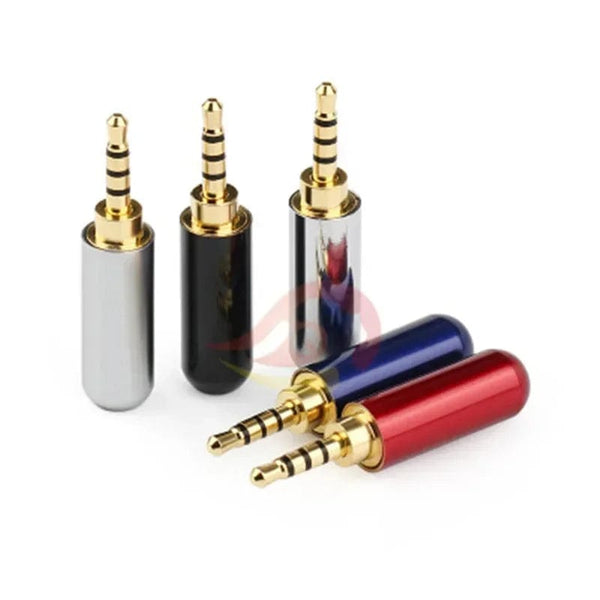Planet Gates Wholesale Jack 2 5 mm Earphone Plug 4 Pole Audio 2.5mm Connector Consumer Electronics DIY Upgrated Headphone Cable Metal Alloy
