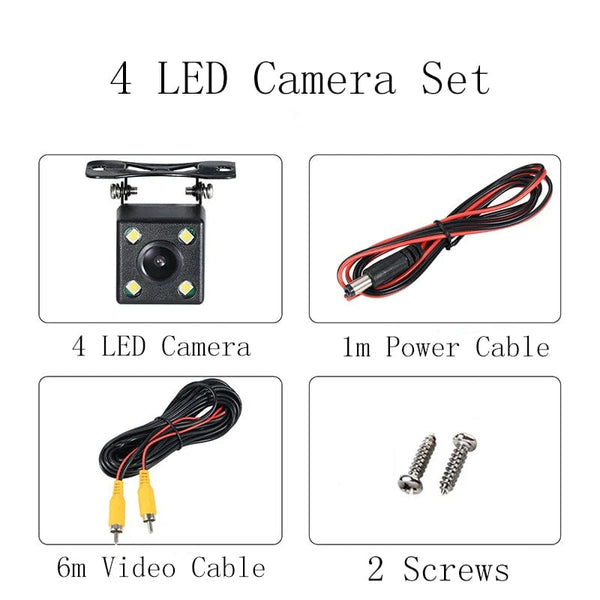Planet Gates Wide Angle HD Car Rearview Camera Rear View Video Vehicle Camera Backup Reverse Camera 12 LED Night Vision Parking Camera
