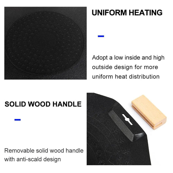 Planet Gates Widesea Camping Non Stick Barbecue Plate Outdoor Ovenware Korean BBQ Grill Picnic Frying Pan Cookware Tableware Supplies