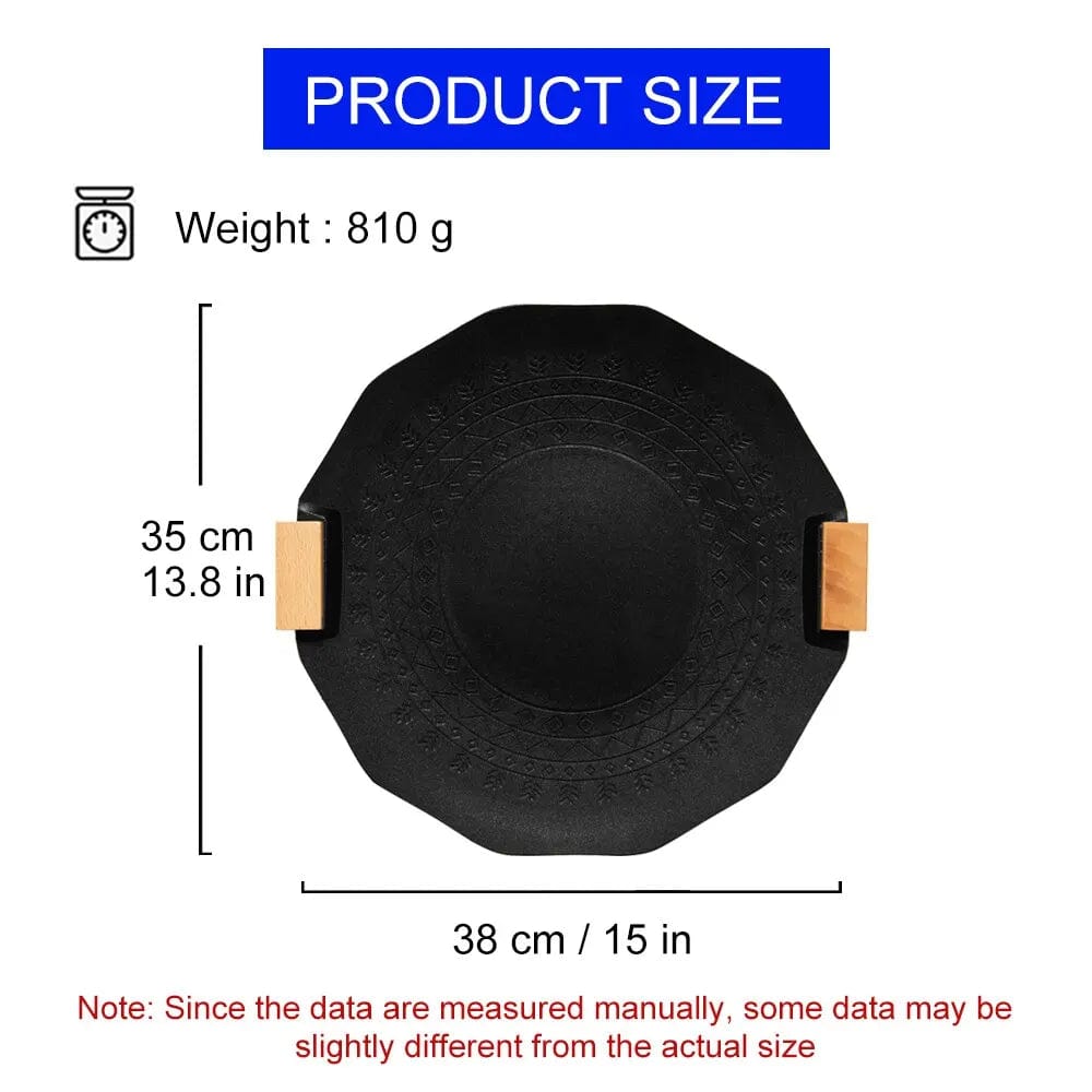 Planet Gates Widesea Camping Non Stick Barbecue Plate Outdoor Ovenware Korean BBQ Grill Picnic Frying Pan Cookware Tableware Supplies