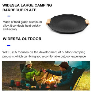 Planet Gates Widesea Camping Non Stick Barbecue Plate Outdoor Ovenware Korean BBQ Grill Picnic Frying Pan Cookware Tableware Supplies