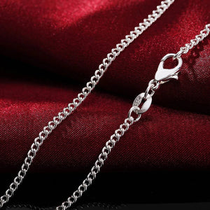 Planet Gates Width 2mm / 65cm 26inches New 925 Sterling Silver Necklace 16/18/20/22/24/26/28/30 Inches 2MM String Chain For Women Men High Quality Jewelrys Gifts
