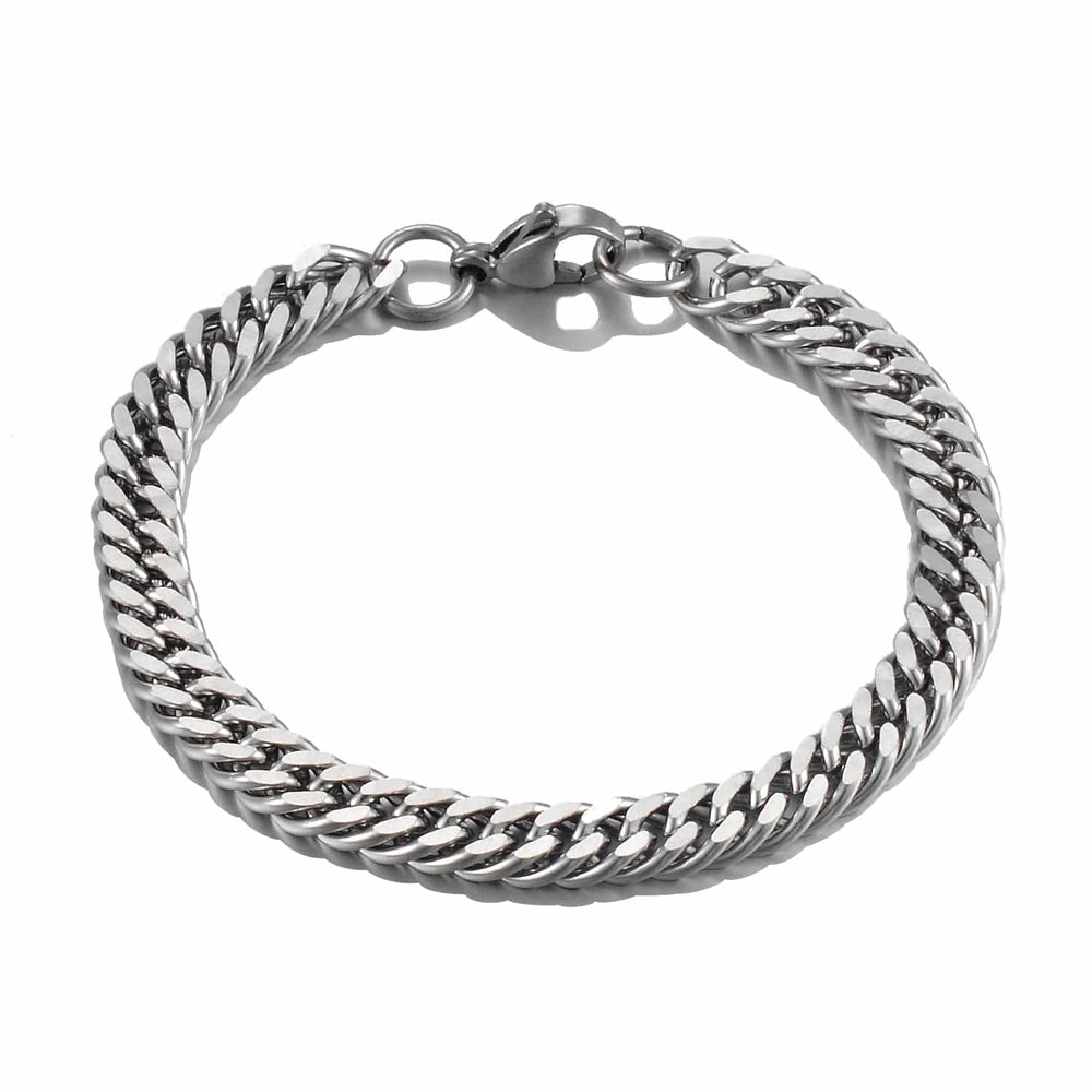 Planet Gates Width 4.8mm / 16cm Length Popular Men's Stainless Steel Cuba Bracelet High Quality Men And Women's Jewelry Of Various Lengths