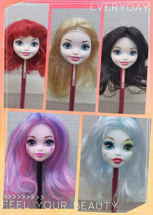 Planet Gates Wig For Doll Toy Head Princess Doll Head Candy Color DIY Toy Wig Children Birthday Gift Black Purple Pink Green Gold 1/6 1/4 Wig