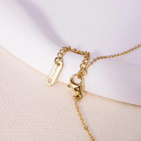 Planet Gates WILD & FREE Trendy Red Zircon Crystal Pendant Stainless Steel Necklace Luxury Exquisite Women Wedding Jewelry