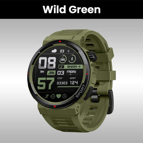 Planet Gates Wild Green New Zeblaze Ares 3 Plus 1.43'' HD AMOLED Display Smartwatch Bluetooth Phone Calling New 3D Interactive Sports Smart Watch Men