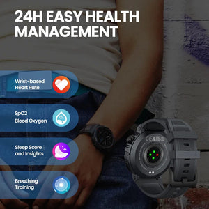 Planet Gates Wild Green New Zeblaze Ares 3 Plus 1.43'' HD AMOLED Display Smartwatch Bluetooth Phone Calling New 3D Interactive Sports Smart Watch Men