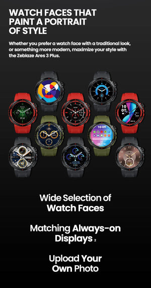 Planet Gates Wild Green New Zeblaze Ares 3 Plus 1.43'' HD AMOLED Display Smartwatch Bluetooth Phone Calling New 3D Interactive Sports Smart Watch Men