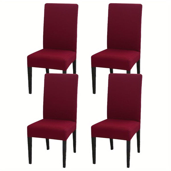 Planet Gates Wind  Red / Set  Of  4 4pcs Set/6pcs Set Milk Silk Elastic Home Kitchen Dining Chair Slipcover, Chair Cover, Furniture Protector For Wedding Office Living Room Hotel Home Decor