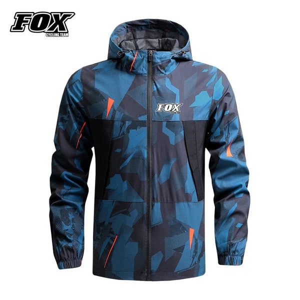 Planet Gates Windbreaker MTB Jacket FOX Cycling Team Road Mountain Bike Raincoat Men's Bicycle Hooded Clothing Cortavientos Ciclismo Hombre