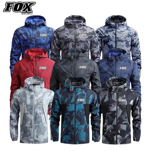 Planet Gates Windbreaker MTB Jacket FOX Cycling Team Road Mountain Bike Raincoat Men's Bicycle Hooded Clothing Cortavientos Ciclismo Hombre