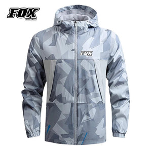 Planet Gates Windbreaker MTB Jacket FOX Cycling Team Road Mountain Bike Raincoat Men's Bicycle Hooded Clothing Cortavientos Ciclismo Hombre