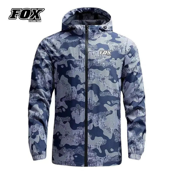Planet Gates Windbreaker MTB Jacket FOX Cycling Team Road Mountain Bike Raincoat Men's Bicycle Hooded Clothing Cortavientos Ciclismo Hombre