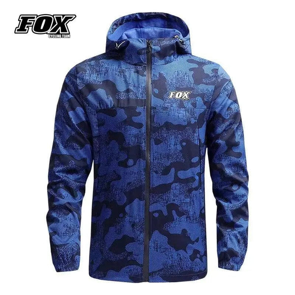 Planet Gates Windbreaker MTB Jacket FOX Cycling Team Road Mountain Bike Raincoat Men's Bicycle Hooded Clothing Cortavientos Ciclismo Hombre