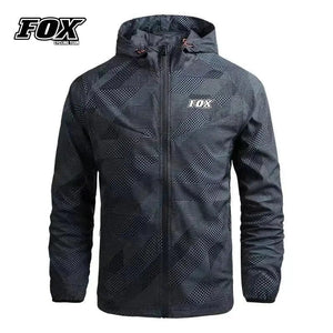 Planet Gates Windbreaker MTB Jacket FOX Cycling Team Road Mountain Bike Raincoat Men's Bicycle Hooded Clothing Cortavientos Ciclismo Hombre