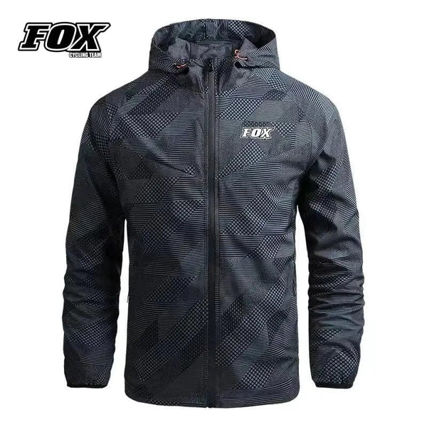 Planet Gates Windbreaker MTB Jacket FOX Cycling Team Road Mountain Bike Raincoat Men's Bicycle Hooded Clothing Cortavientos Ciclismo Hombre