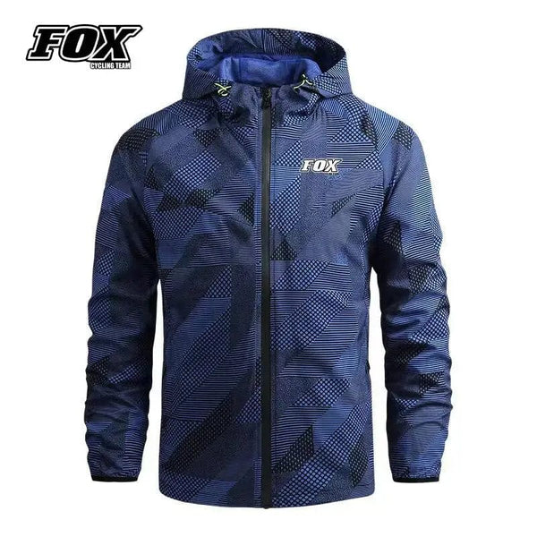 Planet Gates Windbreaker MTB Jacket FOX Cycling Team Road Mountain Bike Raincoat Men's Bicycle Hooded Clothing Cortavientos Ciclismo Hombre