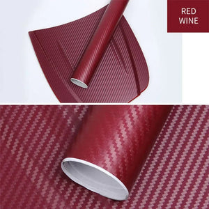 Planet Gates Wine red / 30x127cm 30x127cm Car 3D Carbon Fiber Roll Film Stickers DIY Vinyl Film Auto Interior Styling Carbon Fiber Decorative Decals