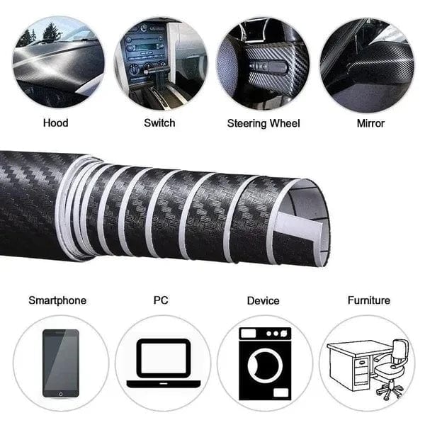 Planet Gates Wine red / 30x127cm 30x127cm Car 3D Carbon Fiber Roll Film Stickers DIY Vinyl Film Auto Interior Styling Carbon Fiber Decorative Decals