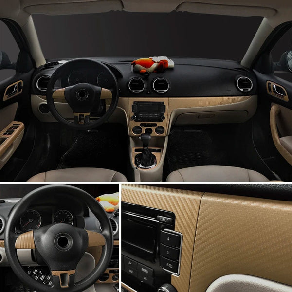 Planet Gates Wine red / 30x127cm 30x127cm Car 3D Carbon Fiber Roll Film Stickers DIY Vinyl Film Auto Interior Styling Carbon Fiber Decorative Decals