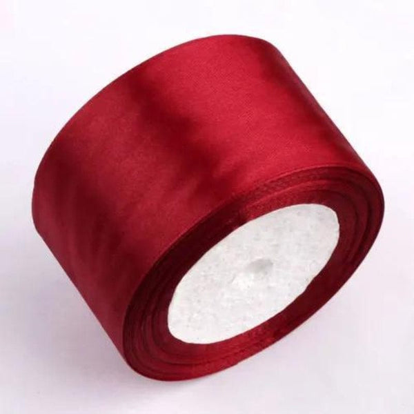 Planet Gates Wine Red / Diameter 40mm 1 Roll, 22meters 4cm Silk Satin Ribbons Crafts Bow Handmade Gift Wrap Party Wedding Christmas Decorations, Ribbons For Bouquets, Craft Supplies, Fabric, Handmade Wedding Bouquets Material, Gift Packaging Materials,