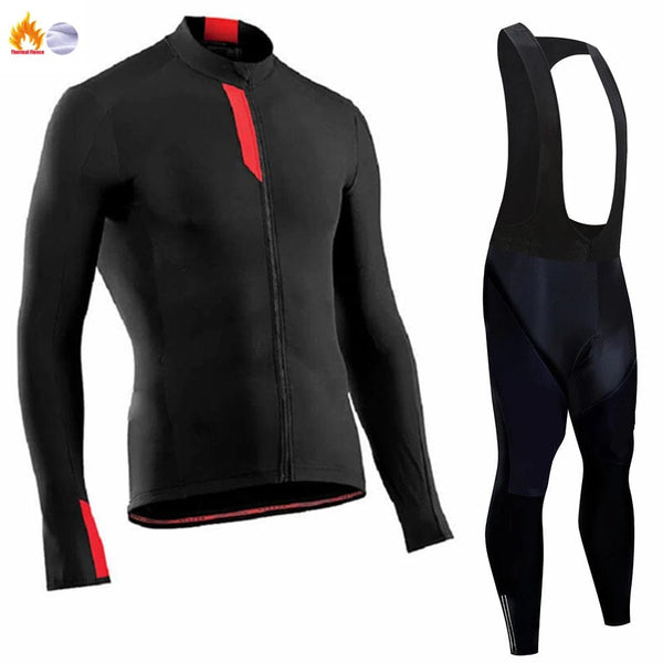 Planet Gates Winter Thermal Fleece Cycling Jersey Men's Mtb Clothing Man 2023 Blouse Uniform Bicycle Clothes Complete Tricuta Bib Maillot Set