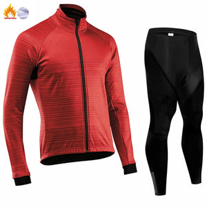Planet Gates Winter Thermal Fleece Cycling Jersey Men's Mtb Clothing Man 2023 Blouse Uniform Bicycle Clothes Complete Tricuta Bib Maillot Set