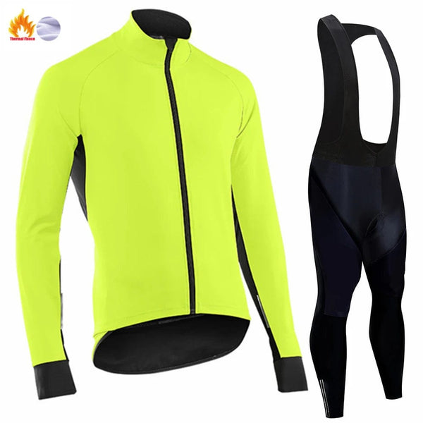 Planet Gates Winter Thermal Fleece Cycling Jersey Men's Mtb Clothing Man 2023 Blouse Uniform Bicycle Clothes Complete Tricuta Bib Maillot Set