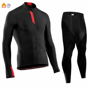 Planet Gates Winter Thermal Fleece Cycling Jersey Men's Mtb Clothing Man 2023 Blouse Uniform Bicycle Clothes Complete Tricuta Bib Maillot Set
