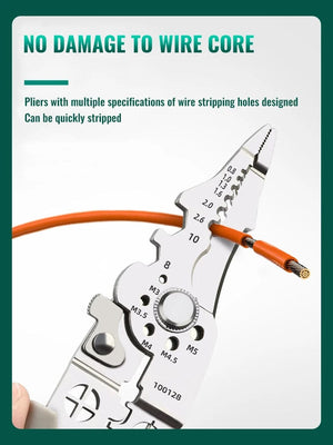 Planet Gates Wire Stripper Crimper Cable Cutter Adjustable Automatic Wire Stripper Multifunctional Stripping Crimping Pliers Terminal Hand Tool