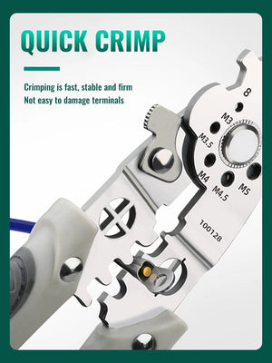 Planet Gates Wire Stripper Crimper Cable Cutter Adjustable Automatic Wire Stripper Multifunctional Stripping Crimping Pliers Terminal Hand Tool