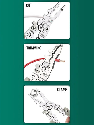 Planet Gates Wire Stripper Crimper Cable Cutter Adjustable Automatic Wire Stripper Multifunctional Stripping Crimping Pliers Terminal Hand Tool