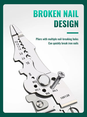 Planet Gates Wire Stripper Crimper Cable Cutter Adjustable Automatic Wire Stripper Multifunctional Stripping Crimping Pliers Terminal Hand Tool
