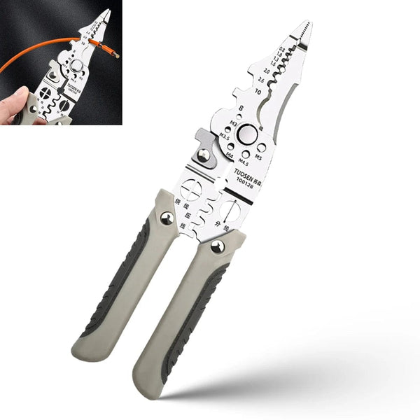 Planet Gates Wire Stripper Crimper Cable Cutter Adjustable Automatic Wire Stripper Multifunctional Stripping Crimping Pliers Terminal Hand Tool