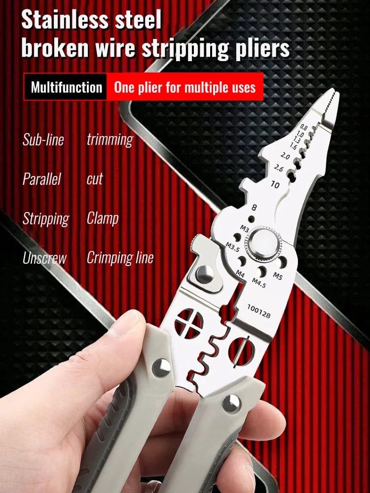 Planet Gates Wire Stripper Crimper Cable Cutter Adjustable Automatic Wire Stripper Multifunctional Stripping Crimping Pliers Terminal Hand Tool