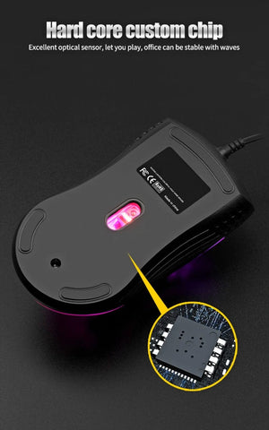 Planet Gates Wired Cable Gaming 7 breathing LED Back Light Optical Mouse USB Computer Hollowed out Mice Laptop Desktop 4D PC home use Office