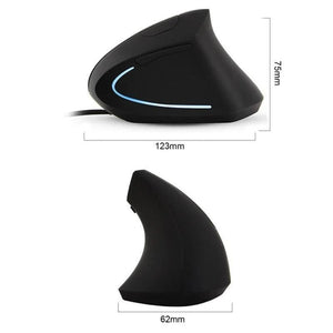 Planet Gates Wired Right Hand Vertical RGB Mouse Ergonomic Gaming Mouse 3200DPI USB Optical Wrist Healthy Mause for PC Computer