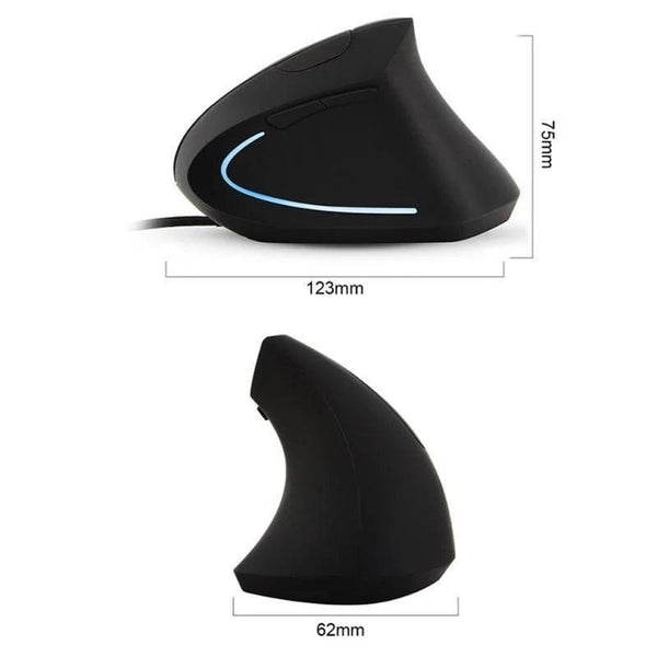 Planet Gates Wired Right Hand Vertical RGB Mouse Ergonomic Gaming Mouse 3200DPI USB Optical Wrist Healthy Mause for PC Computer