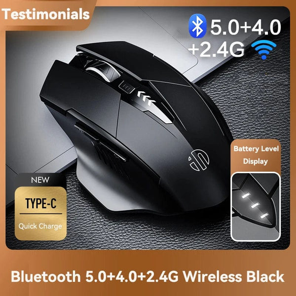 Planet Gates wireless-Black Bluetooth Rechargeable Wireless Mouse 2.4G PM6 Wireless Mouse Office Mute Support PC Laptop Tablet Gamer Mouse For Computer