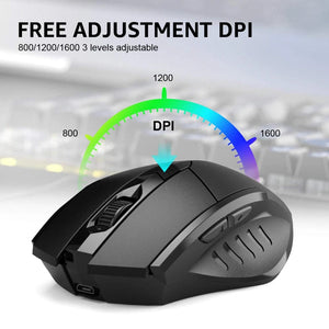 Planet Gates wireless-Black Bluetooth Rechargeable Wireless Mouse 2.4G PM6 Wireless Mouse Office Mute Support PC Laptop Tablet Gamer Mouse For Computer