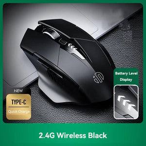 Planet Gates wireless-Black Bluetooth Rechargeable Wireless Mouse 2.4G PM6 Wireless Mouse Office Mute Support PC Laptop Tablet Gamer Mouse For Computer