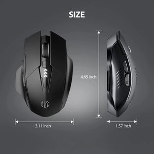 Planet Gates wireless-Black Bluetooth Rechargeable Wireless Mouse 2.4G PM6 Wireless Mouse Office Mute Support PC Laptop Tablet Gamer Mouse For Computer
