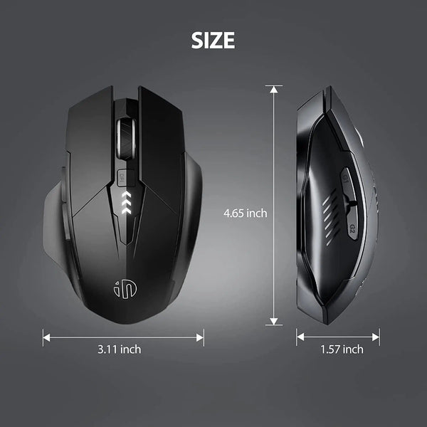 Planet Gates wireless-Black Bluetooth Rechargeable Wireless Mouse 2.4G PM6 Wireless Mouse Office Mute Support PC Laptop Tablet Gamer Mouse For Computer