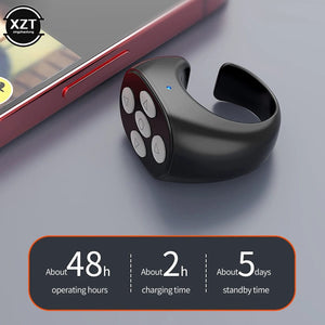 Planet Gates Wireless Bluetooth Fingertip Selfie Controller Tiktok Short Video Page Flipping Browsing Device Mobile Phone Remote Control Ring