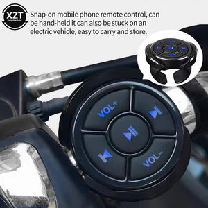Planet Gates Wireless Bluetooth Remote Controller Media Button  Car Motorcycle Bike Steering Wheel Music Play for IOS Android Phone Tablet