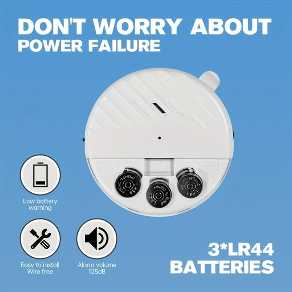 Planet Gates Wireless Door And Window Vibration Sensor Alarm 125dB Glass Breakage Anti-theft Sensor, Easy Install For Home Safety Protection