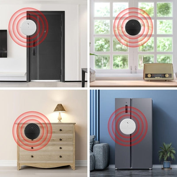 Planet Gates Wireless Door And Window Vibration Sensor Alarm 125dB Glass Breakage Anti-theft Sensor, Easy Install For Home Safety Protection