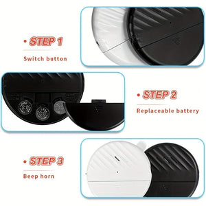 Planet Gates Wireless Door And Window Vibration Sensor Alarm 125dB Glass Breakage Anti-theft Sensor, Easy Install For Home Safety Protection