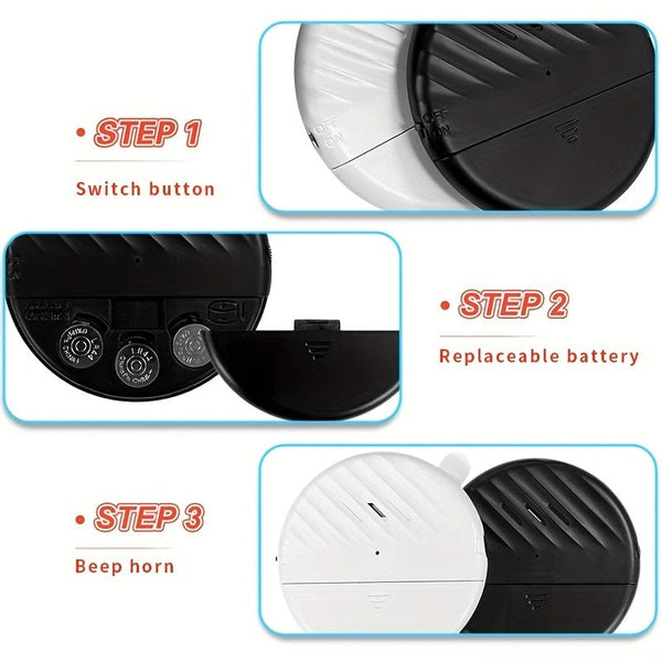 Planet Gates Wireless Door And Window Vibration Sensor Alarm 125dB Glass Breakage Anti-theft Sensor, Easy Install For Home Safety Protection